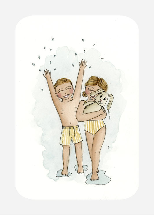 Kaart illustratie Happy Wink