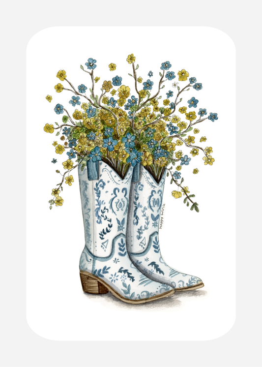Kaart BL-11 Cowboylaarzen blauw