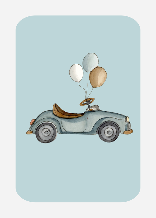 Kaart GB-17 Baby auto blauw - binnenkort verkrijgbaar