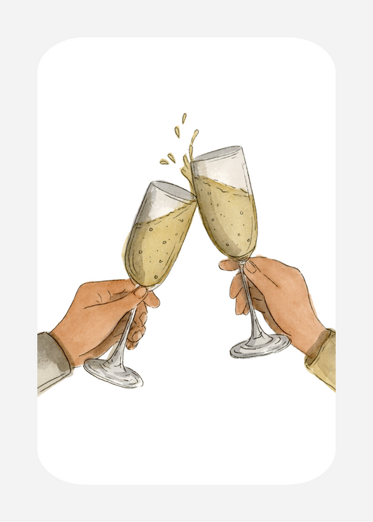 Kaart FE-15 Proost - champagne