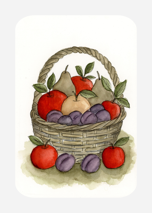 Kaart LA-7 Mandje met fruit
