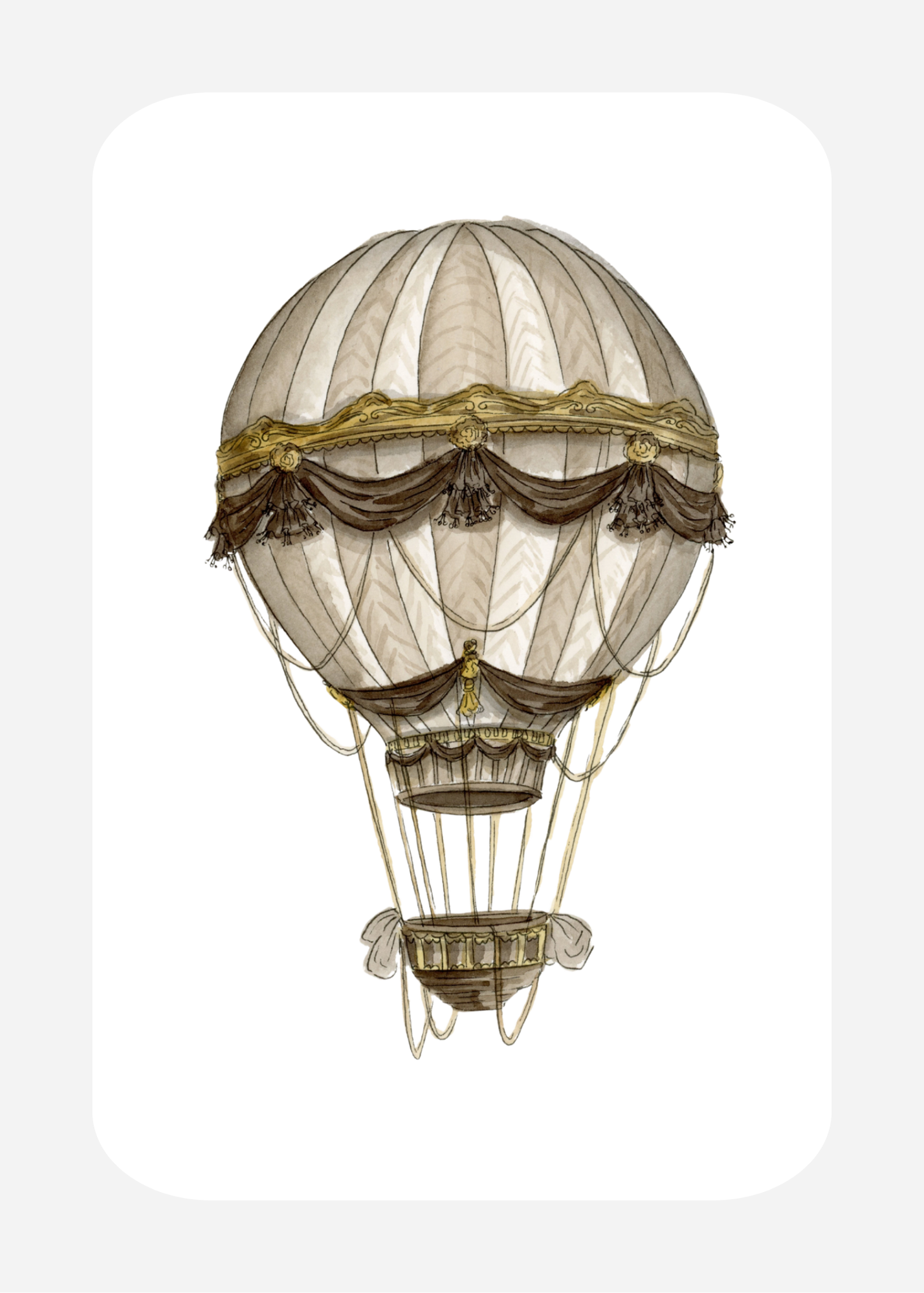 Kaart GB-14 Luchtballon beige