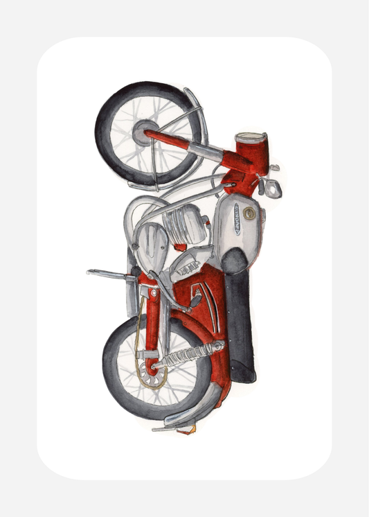 Kaart VO-6 Zundapp rood