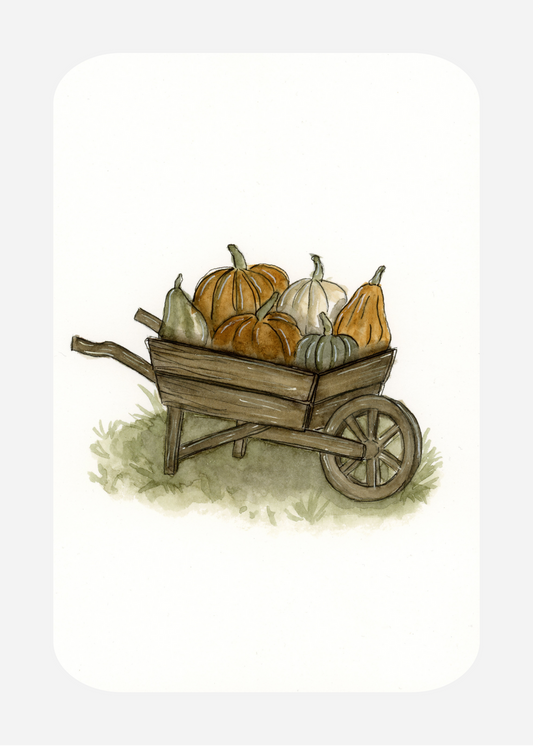 Kaart LA-5 Kruiwagen met pompoenen